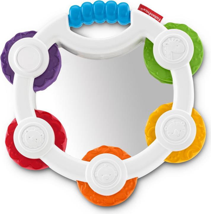 Actual product image Fisher-Price Shake 'n Beats Tambourine (French, Italian, English, Spanish, Finnish, Dutch, Greek, German)