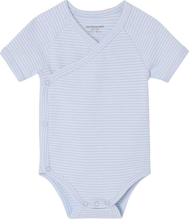 Actual product image Vertbaudet Bio-Kollektion: 3er-Pack Baby Kurzarm-Bodys in Wickelform PETIT COEUR (68)