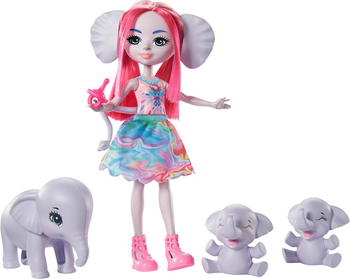 Image du produit Enchantimals Esmeralda Eléphant & Elephanteaux - Mini-Poupée - Dès 4 ans