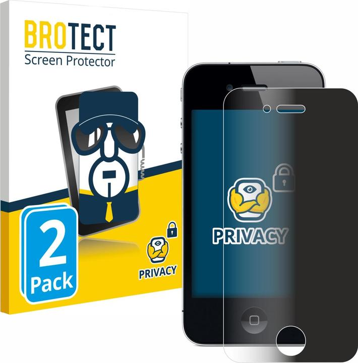 Actual product image BROTECT Anti-spy privacy film Blue light protection film (2 Piece, Apple iPhone 4)