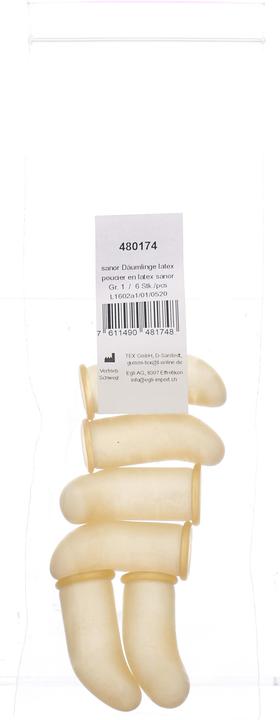 Produktbild Sanor Däumling Latex Grösse 1 (1)