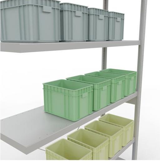 Stecksystem Anbauregal MULTIplus250 mit Kreuzstrebe