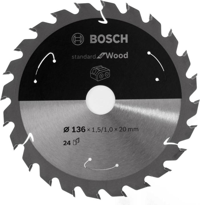 Bosch Professional Zubehör Lama per sega circolare a batteria PRO Wood, 136 x 1,5 x 20 mm