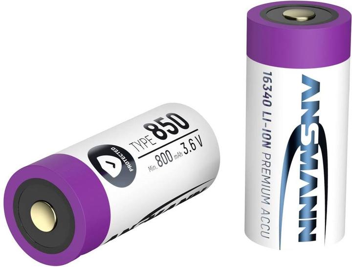 Image du produit Ansmann Batterie 16340 850mAh 1 pc. (1 pcs, C, 850 mAh)