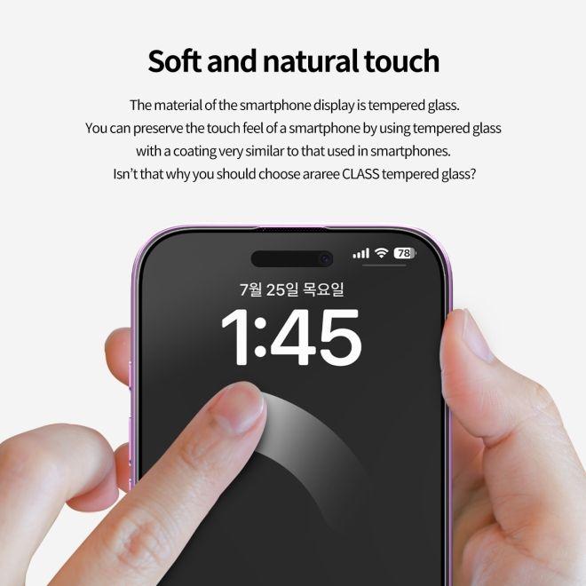 Produktbild Araree CLASS Panzer Glas Displayschutz Easy Install Kit (1 Stück, Apple iPhone 16 Pro)