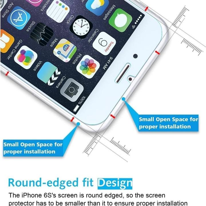 Produktbild Screenguard Apple iPhone 6S Panzerglas Schutzfolie Case Friendly Design (1 Stück, Apple iPhone 6s)