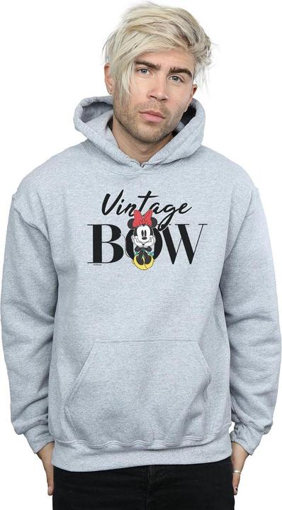 Actual product image Disney Mens Minnie Mouse Vintage Bow Hoodie (XL)