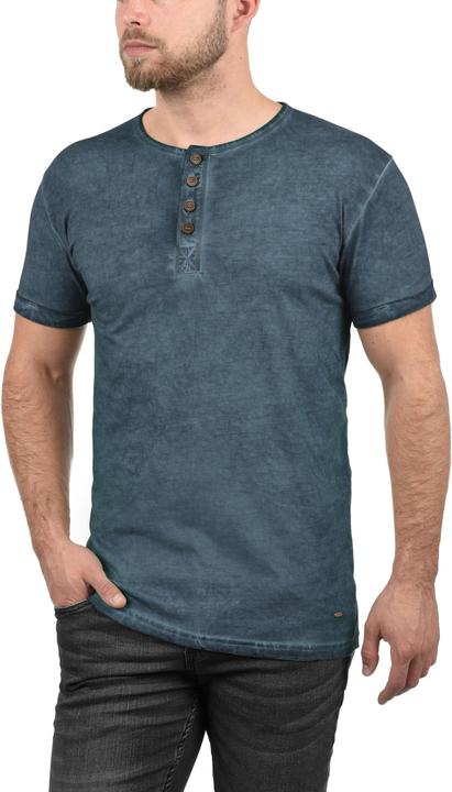 Immagine prodotto Solid Tihn T-Shirt A Maniche Corte Maglietta Da Uomo Con Collo Grandad In Cotone 100% (XL)