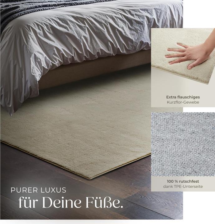 Produktbild tectake Kurzflorteppich Soft Zone (120 x 170 cm)