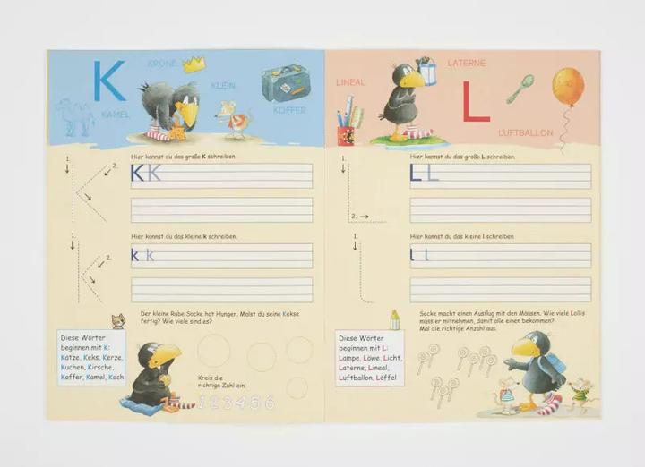 Immagine prodotto Buchstaben schreiben mit dem kleinen Raben Socke (Tedesco, Rodolfo Annet, 2017)