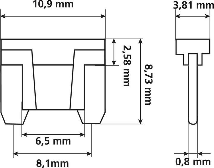 Image du produit Lampa Lot de 10 micro-fusibles à lamelles assortis low profile 12/32V
