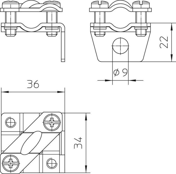 Actual product image OBO Bettermann OBO 951 Universal earthing terminal PU: 10pcs.