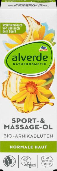 Immagine prodotto dm alverde Olio per massaggi sportivi Fiori di Arnica Biologici (Olio corpo, 100 ml)