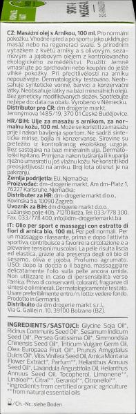 Immagine prodotto dm alverde Olio per massaggi sportivi Fiori di Arnica Biologici (Olio corpo, 100 ml)
