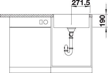 Immagine prodotto Blanco Subline 500-IF/A con telaio in acciaio (Lavello montato, 54.30 cm, 51 cm)