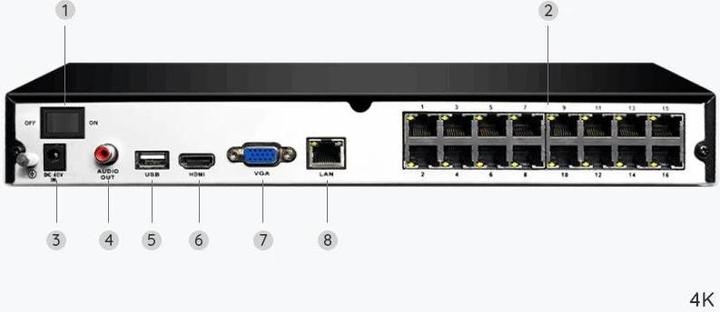 Immagine prodotto Reolink NVS16- sistema 12MD8 8K con 8 telecamere (4512 x 2512 pixel)