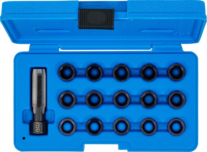 Actual product image BGS Repair Kit for Spark Plug Threads M14 x 1.25 mm 16 pcs.