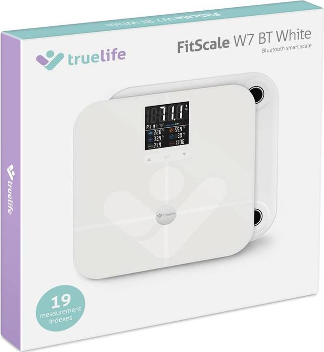 Produktbild Truelife Personenwaage max. 180 kg FitScale W7 BT white retail (180 kg)