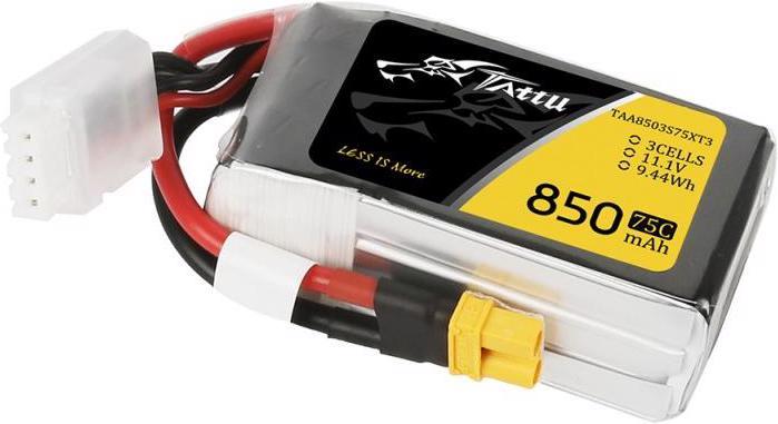 Produktbild Tattu RC-Akku LiPo 850 mAh 11.1 V 75C (11.10 V, 850 mAh)