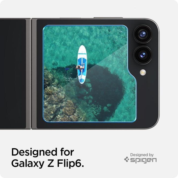 Image du produit Spigen EZ Fit Protecteur d'écran en verre trempé Clear Samsung Galaxy Z Flip 6 2-Pack (2 pièce(s), Samsung Galaxy Z Flip6)