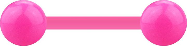Actual product image Star Piercing Barbell pink mit zwei Kugeln (without brass, Acrylic)