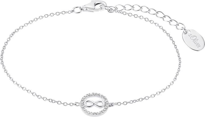 Actual product image S.Oliver Ladies' Arm Jewellery, 925 Sterling Silver Zirconia Infinity (20 cm, 925 silver)