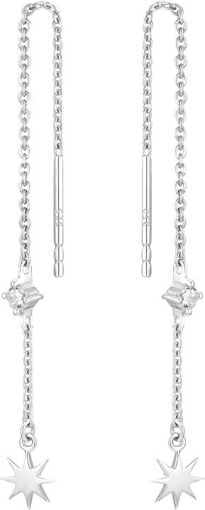 Image du produit Amor Boucles d'oreilles pour femmes, argent sterling 925 rhodié, étoile en zirconium (Argent 925)