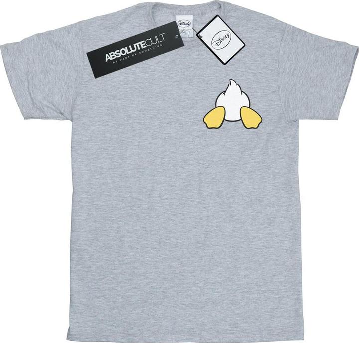 Actual product image Disney Womens/Ladies Donald Duck Backside Breast Print Cotton Boyfriend T-Shirt (M)