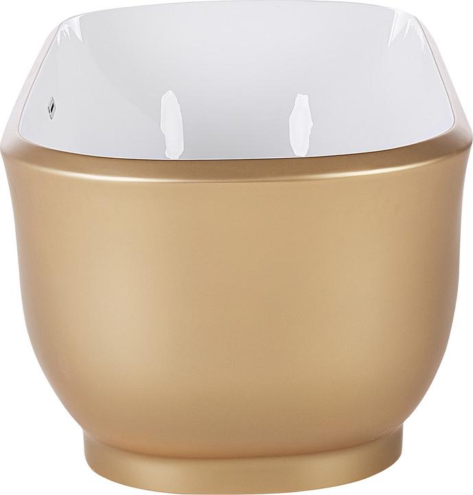 Actual product image Beliani Bathtub free-standing gold oval 170 x 77 cm TESORO (259 l, 170 cm, 77 cm)
