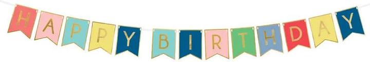 Actual product image Partydeco Letter chain Happy Birthday colourful