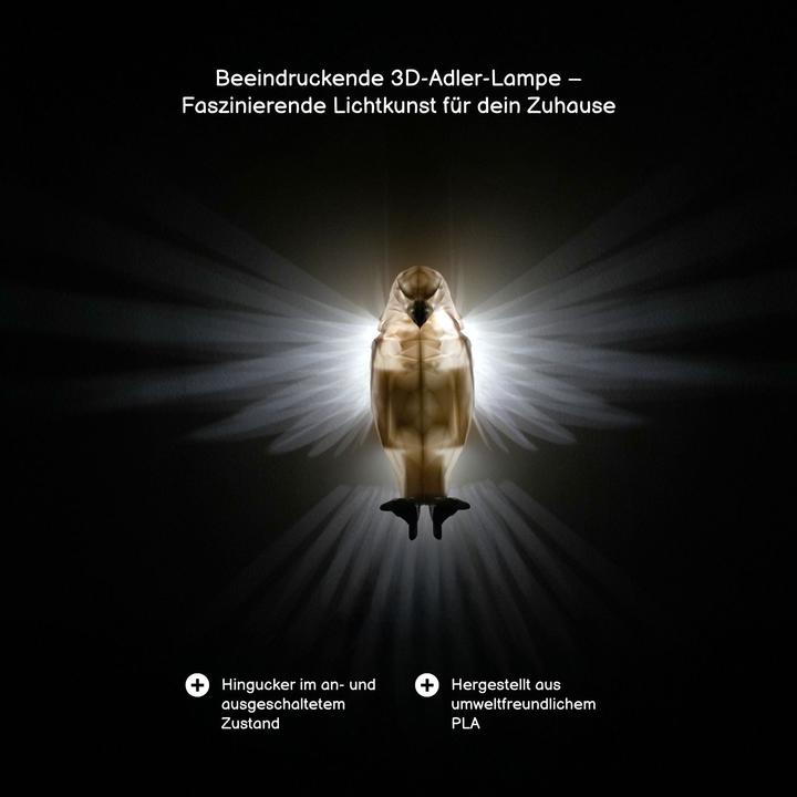 Produktbild Hermex Adler-Lampe Dekorationslampe Wandlampe Nachtlicht Wandleuchte Dekoration