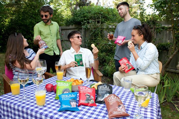 Actual product image Real Crisps Potato Chips - Sea Salt & Malt Vinegar (35 g)