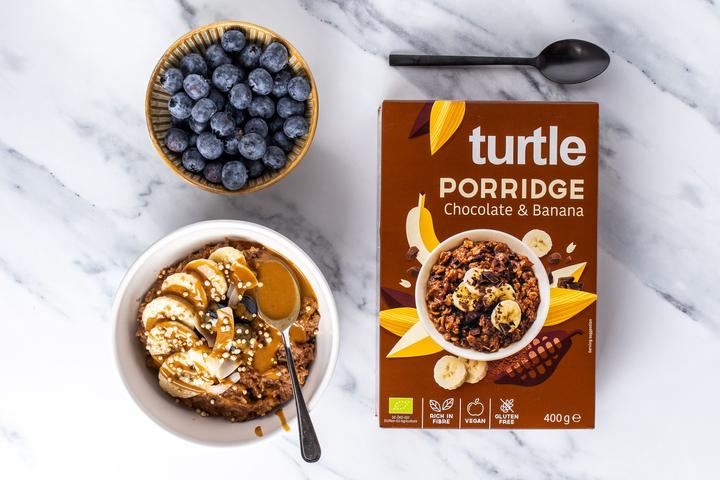 Actual product image Turtle Organic Porridge Chocolate & Banana (400 g)
