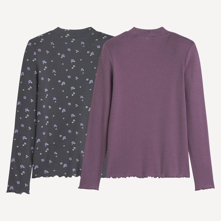 Immagine prodotto La Redoute Collections 2er-Pack gerippte Shirts mit Stehkragen (102)