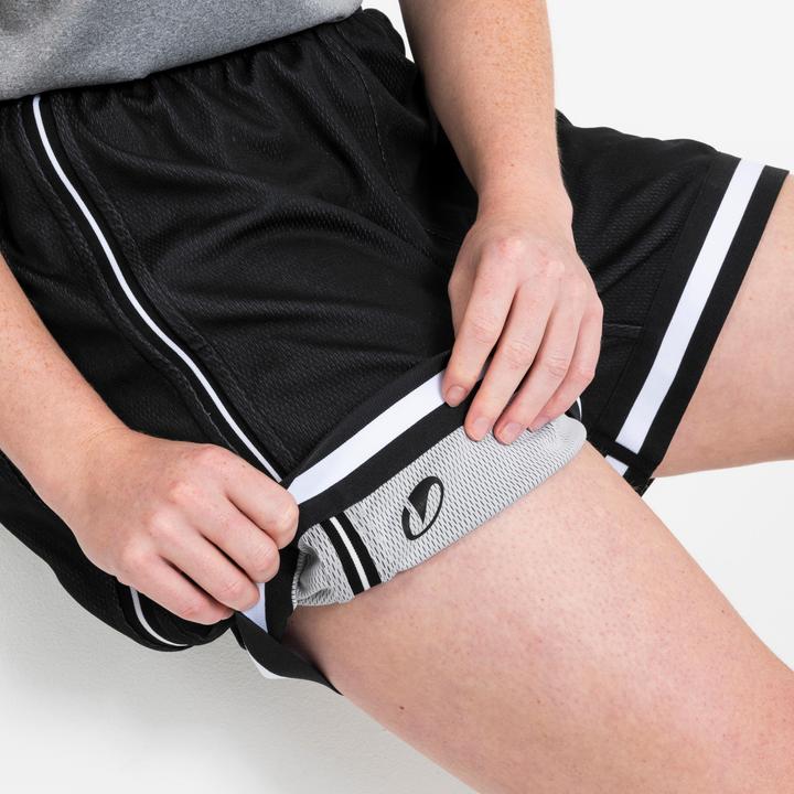 Produktbild Kipsta Damen/Herren Basketball Shorts wendbar leicht - SHR 500 schwarz-weiss (L)