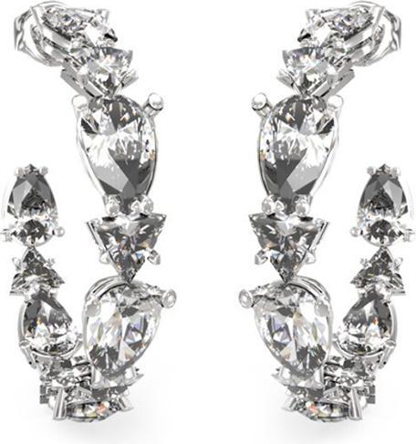 Actual product image Guess 34MM IN AND OUT CRYSTALS HOOPS earrings (Stainless steel)