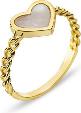 Produktbild Natsumi Schmuck Ring Gelbgold 18K/750 mit Perlmutt Herz (50, 750/18 K Gold)