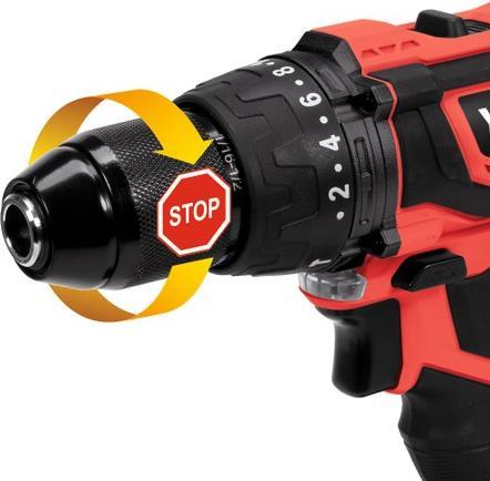 Image du produit Yato 18V 40Nm 1x2.0Ah perceuse lithium ion, IN THE BOX YT-82786 (Fonctionnement sur batterie)