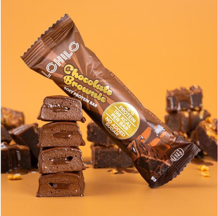 Produktbild Lohilo Riegel High Protein soft core Brownie, 12 x (Brownie, 12 Stk., 55 g)