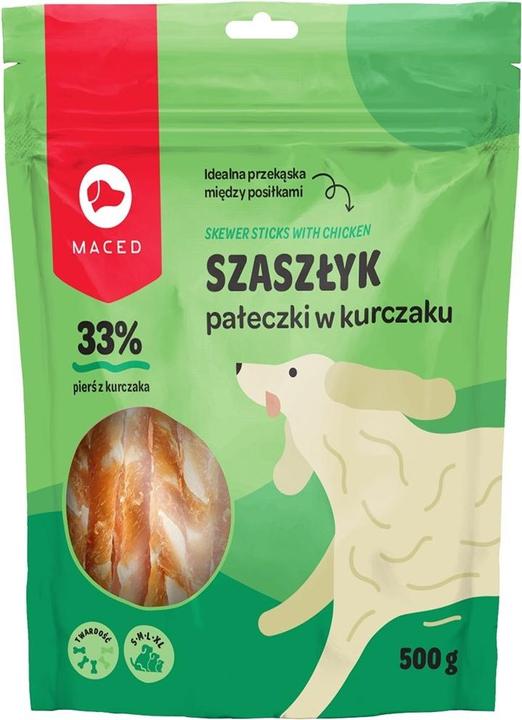 Image du produit Maced Przysmak dla psa - pałeczki wołowe białe z kurczakiem 500g (Adulte, 1 pcs, 500 g)