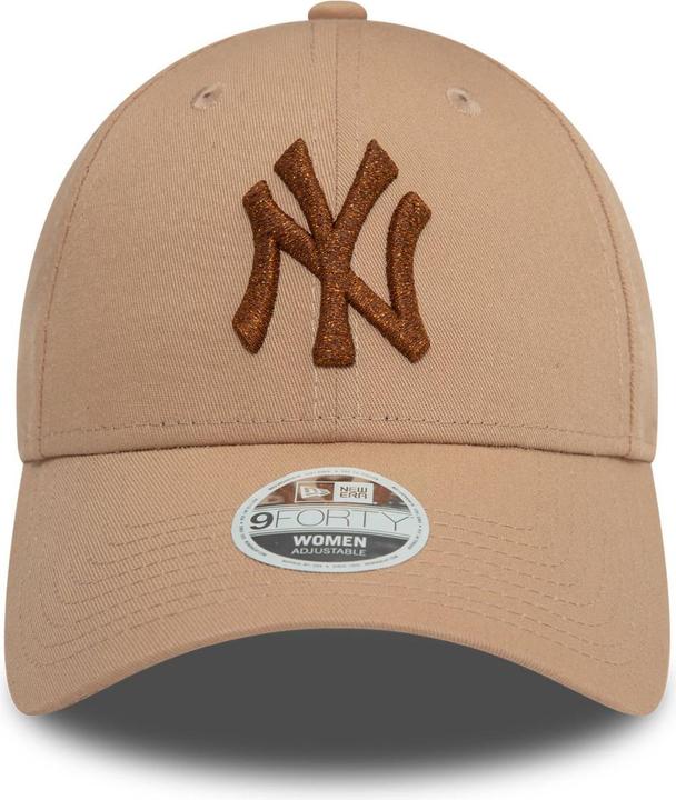 Actual product image New Era 9Forty Ladies Cap - Metallic New York Yankees Khaki
