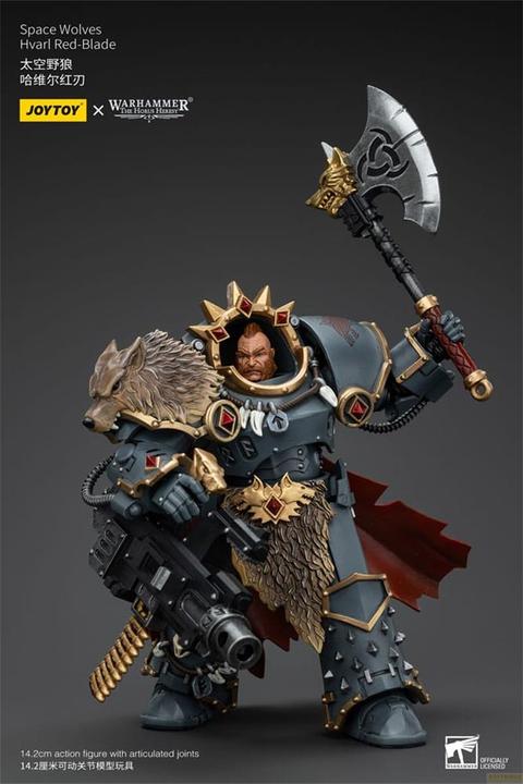 Produktbild Joy Toy Warhammer The Horus Heresy Actionfigur 1/18 Space Wolves Hvarl Red-Blade 14 cm