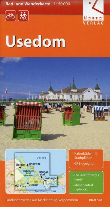 Immagine prodotto Rad- und Wanderkarte Usedom 1 : 50 000