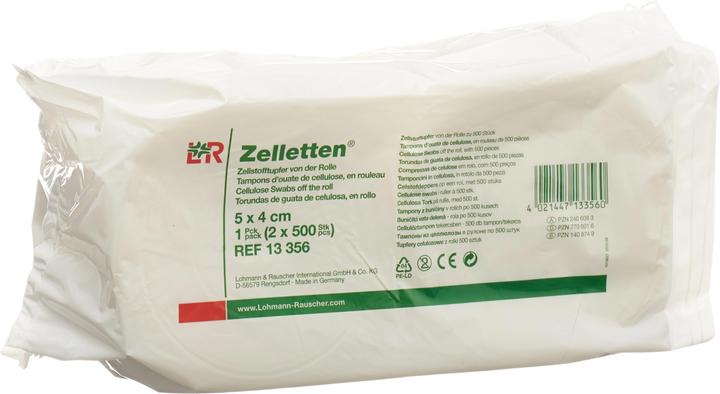 Produktbild L&R Zelletten Zellstofftupfer Rollen (2 x 500 Stk)