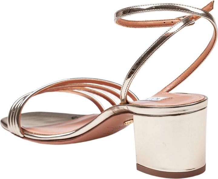 Image du produit Aquazzura latour sandal 50 in laminated leather color light gold (40)