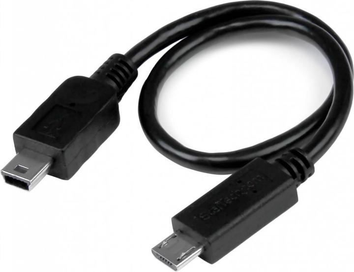 Immagine prodotto StarTech Cavo USB OTG da 20 cm - Micro USB a Mini USB - St/St - Cavo adattatore USB OTG (0.20 m, USB 3.0)