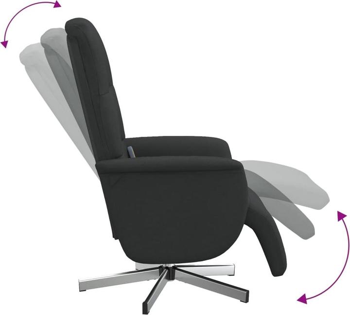 Produktbild VidaXL Massagesessel mit Fussteil Schwarz Stoff,Farbe
