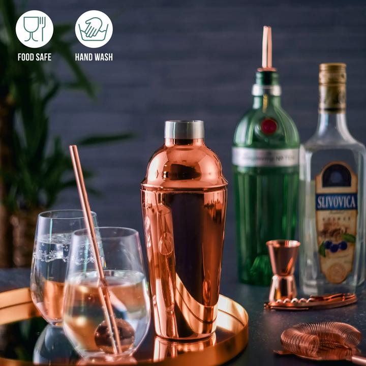 Actual product image Oak & Steel Cocktail set of 10 rose gold stainless steel (Cocktail set)