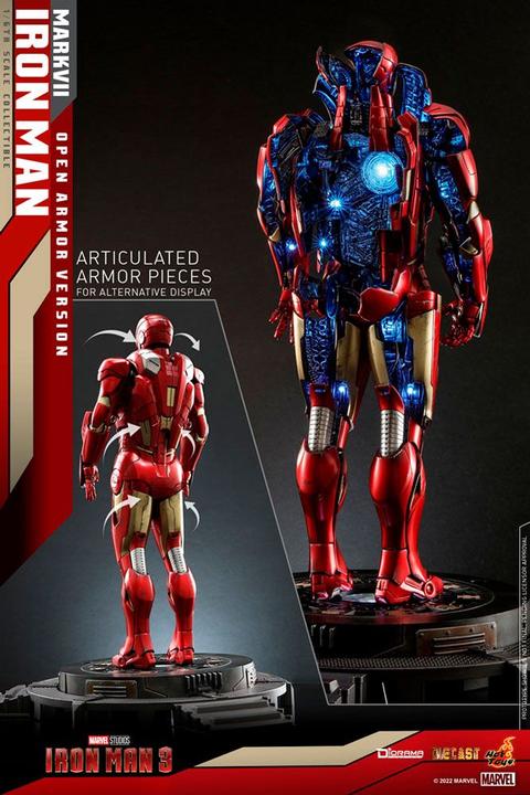 Actual product image Hot Toys Iron Man 3 diorama 1/6 Iron Man Mark VII (Open Armour Version) 32 cm