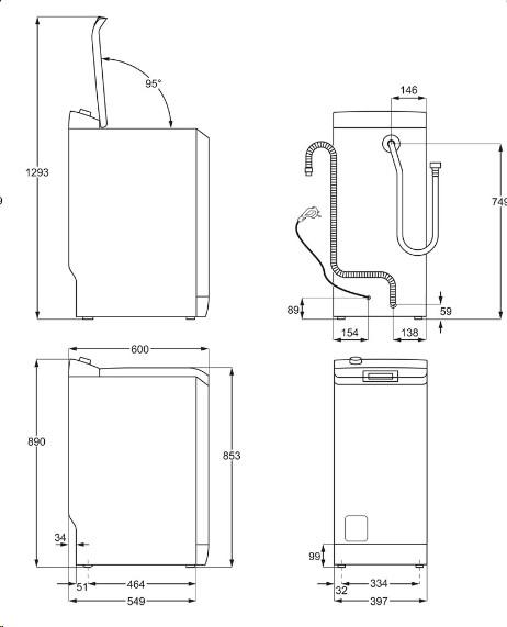 Produktbild AEG LTR7E70260 (6 kg, Hinten)